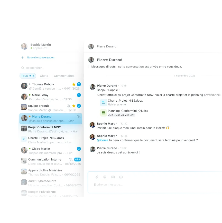 Toutes les conversations au même endroit
