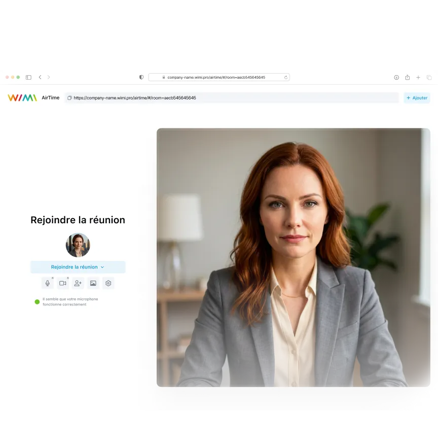 Lancement visioconférence sans application - AirTime