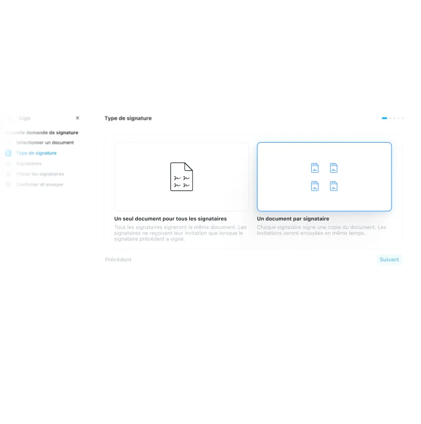 Parcours de signature - Wimi Sign